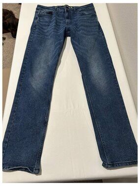 Stone Falcon Men's Slim Fit Stretch Jeans 32x32 Medium Wash Blue Denim